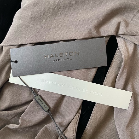 Olive green evening dress. Comfortable stretch material. Never worn. - Picture 4 of 5